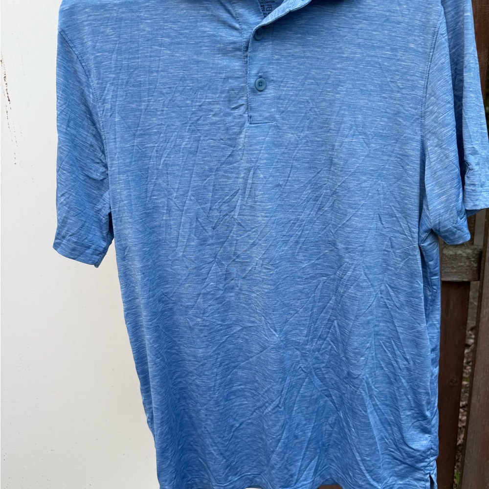 Champion Men's Heathered Light Blue Polo